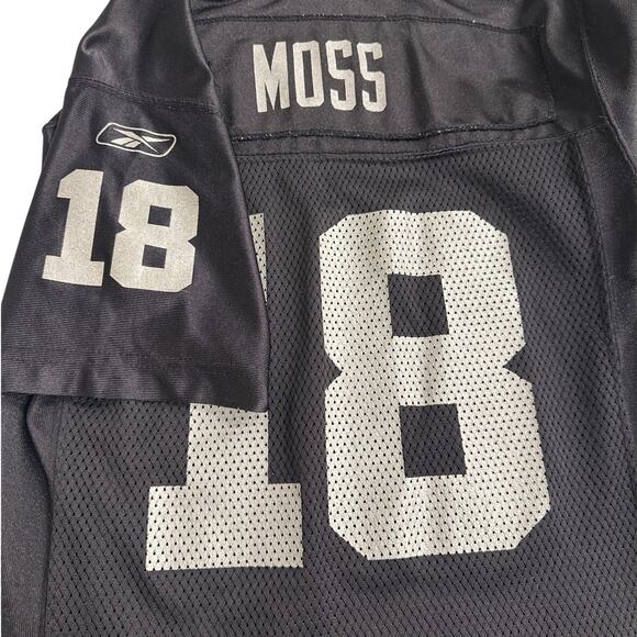 Vintage Youth Randy Moss #18 Raiders NFL Reebok Jersey Size M (10–12) - Picture 6 of 6